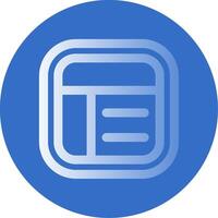 Layout Gradient Line Circle Icon vector