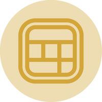 Layout Line Yellow Circle Icon vector