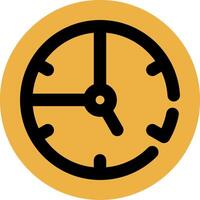 Time Skined Filled Icon vector