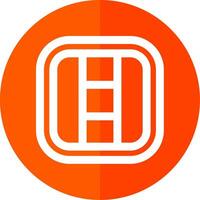 Layout Line Red Circle Icon vector