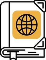 Atlas Skined Filled Icon vector