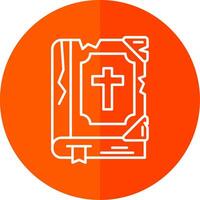 Bible Line Red Circle Icon vector