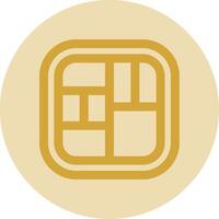 Layout Line Yellow Circle Icon vector