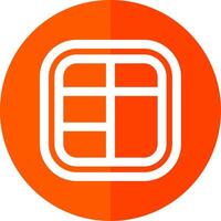 Layout Line Red Circle Icon vector