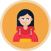 Suspicious Flat Multi Circle Icon vector