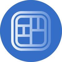 Layout Gradient Line Circle Icon vector