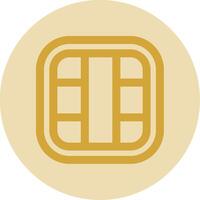 Layout Line Yellow Circle Icon vector