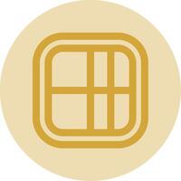 Layout Line Yellow Circle Icon vector