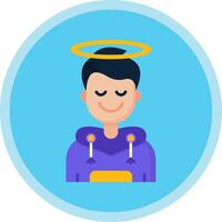 Angel Flat Multi Circle Icon vector