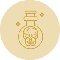 Potion Line Yellow Circle Icon vector