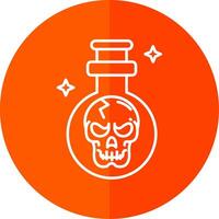 Potion Line Red Circle Icon vector