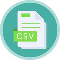 Csv Flat Multi Circle Icon vector