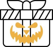 Gift Skined Filled Icon vector