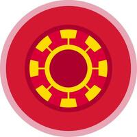 Chip Flat Multi Circle Icon vector