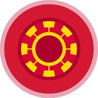 Chip Flat Multi Circle Icon vector