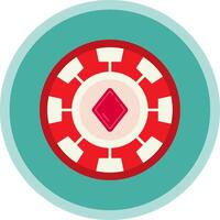 Chip Flat Multi Circle Icon vector