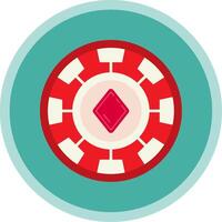 chip plano multi circulo icono vector