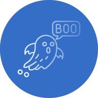 Boo Gradient Line Circle Icon vector