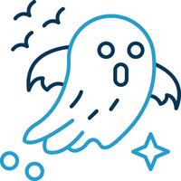 Ghost Line Blue Two Color Icon vector