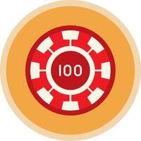 Chip Flat Multi Circle Icon vector