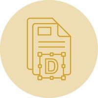 Font Line Yellow Circle Icon vector
