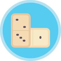 Domino Flat Multi Circle Icon vector