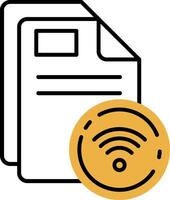 Wifi Skined Filled Icon vector