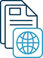 Internet Line Blue Two Color Icon vector