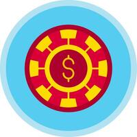 Chip Flat Multi Circle Icon vector