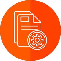 Setup Line Red Circle Icon vector