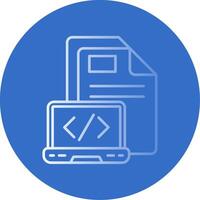 Coding Gradient Line Circle Icon vector