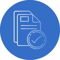 Check Gradient Line Circle Icon vector