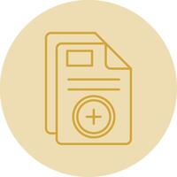 Add Line Yellow Circle Icon vector