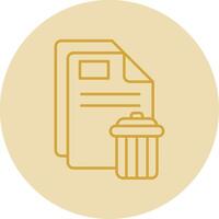 Delete Line Yellow Circle Icon vector