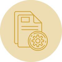 Setup Line Yellow Circle Icon vector