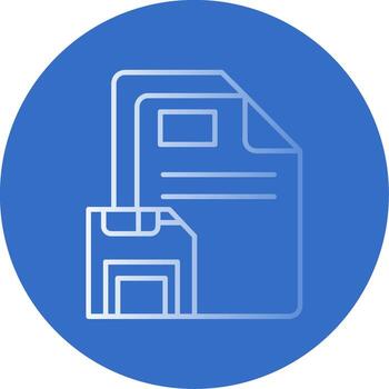 Save Gradient Line Circle Icon vector