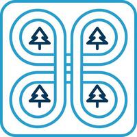Overpass Line Blue Two Color Icon vector