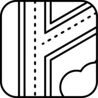 Road Skined Filled Icon vector