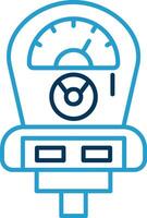 Meter Line Blue Two Color Icon vector