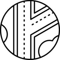 Road Skined Filled Icon vector