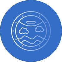 Porthole Gradient Line Circle Icon vector