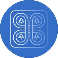 Overpass Gradient Line Circle Icon vector