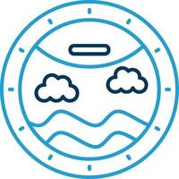 Porthole Line Blue Two Color Icon vector