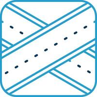Overpass Line Blue Two Color Icon vector