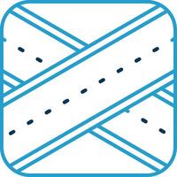 Overpass Line Blue Two Color Icon vector