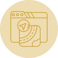 Gpu Line Yellow Circle Icon vector