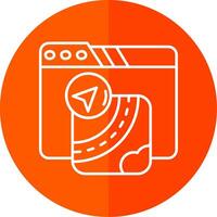 Gpu Line Red Circle Icon vector