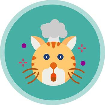 Exploding Flat Multi Circle Icon vector