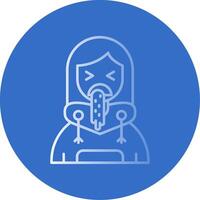 Vomit Gradient Line Circle Icon vector