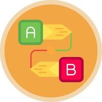 diagrama plano multi circulo icono vector